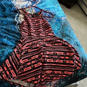 Rue21 Black and Pink Patterned Top